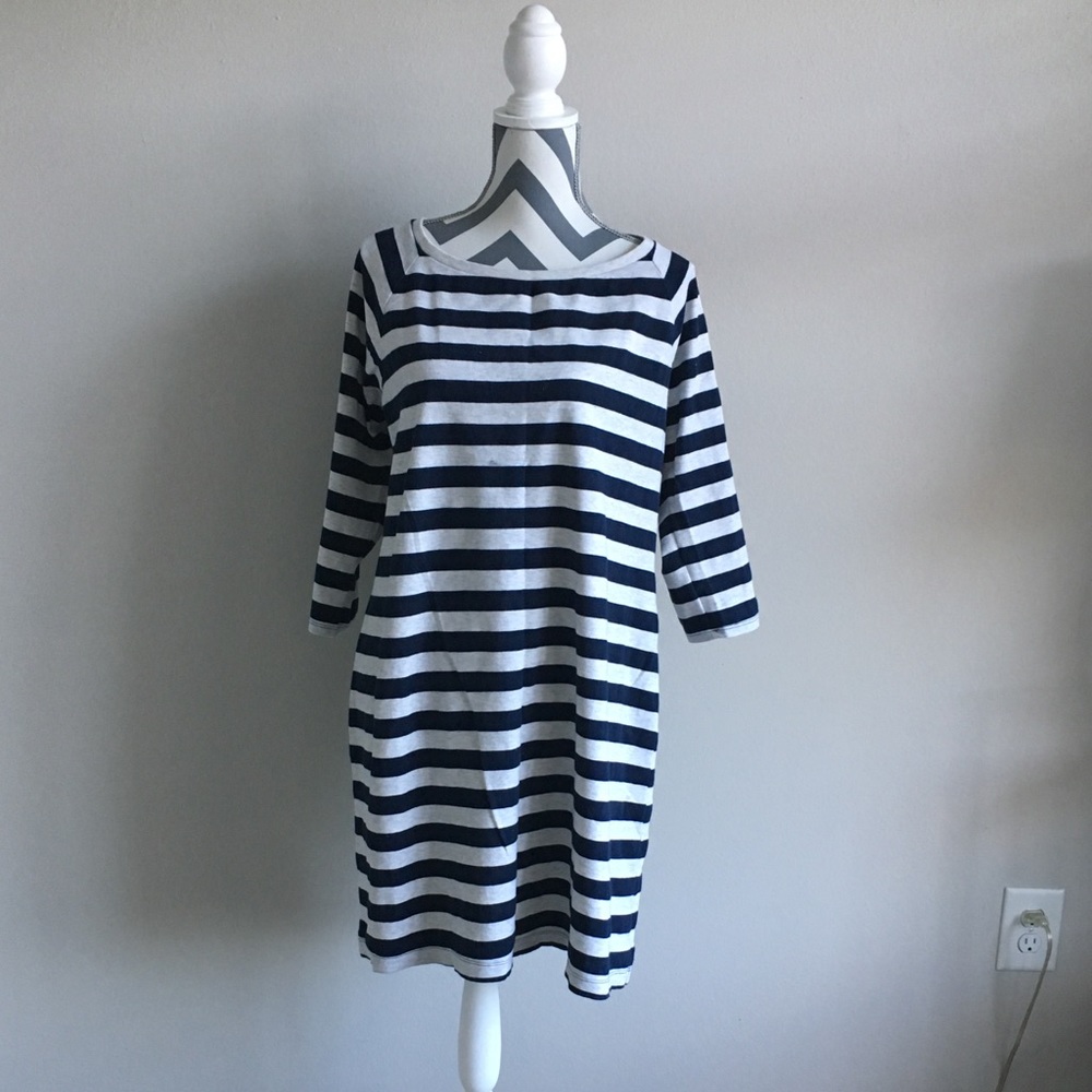 Striped GAP Dress! 3 Qtr Length Sleeve, XL, NWOT